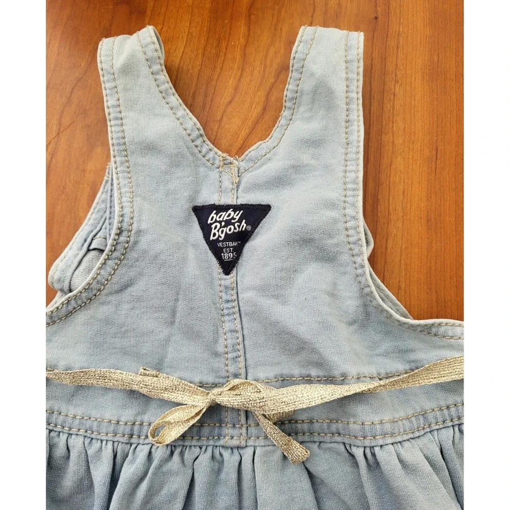 Vintage‎ OshKosh B'gosh Vestback Overalls Dress Girls 24 Months Light Blue Denim